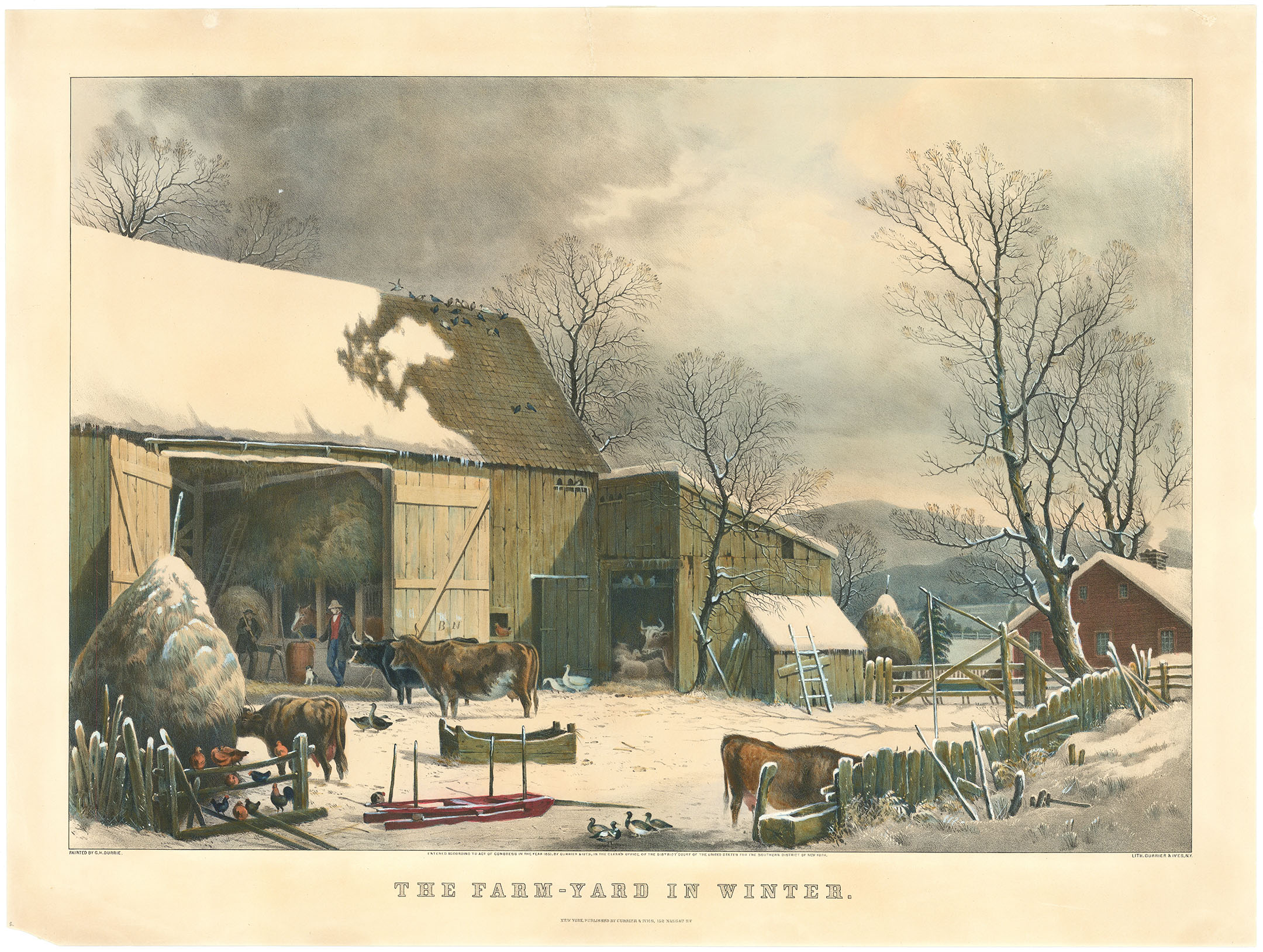 The Farm-Yard in Winter.