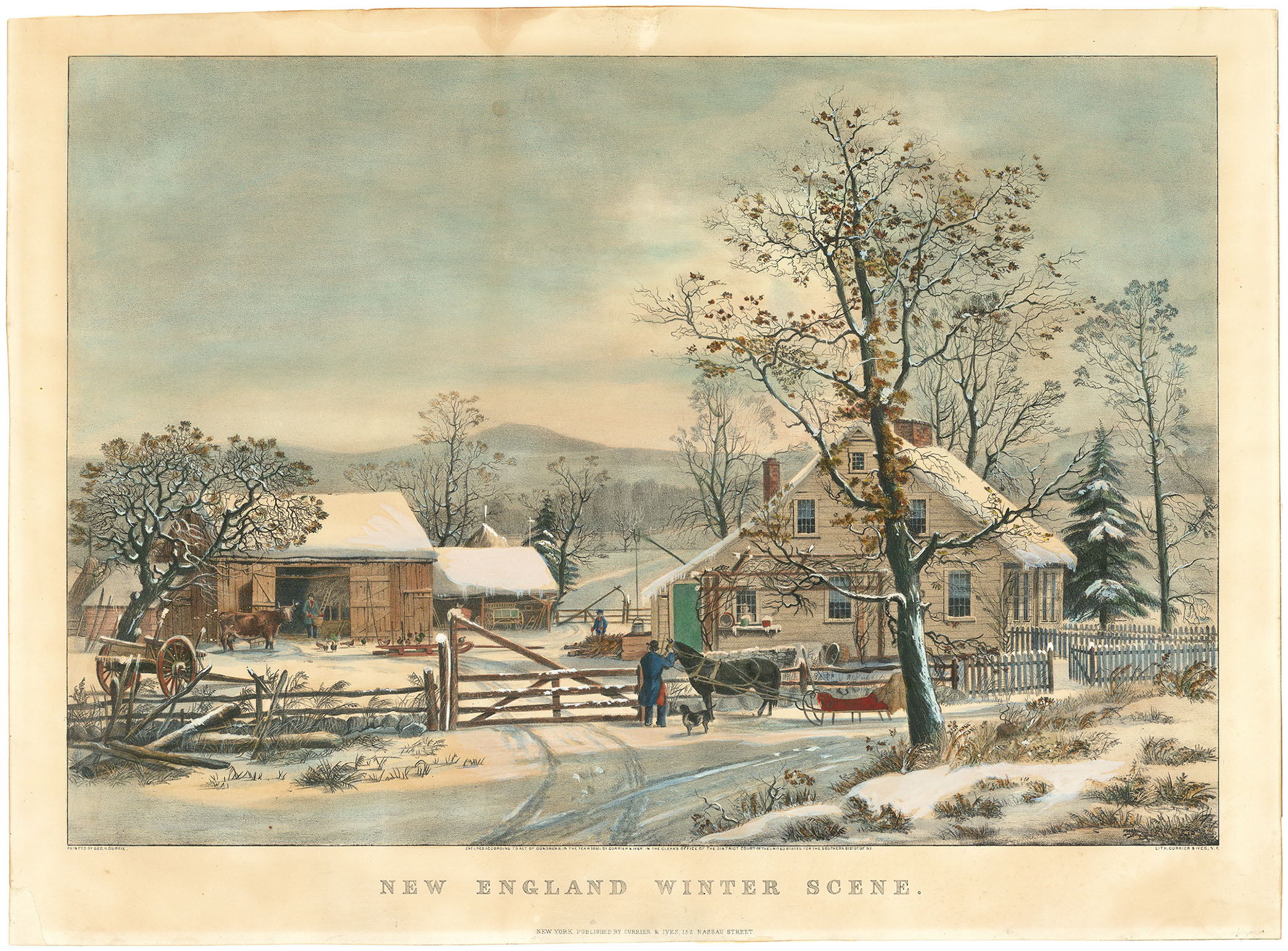 New England Winter Scene.