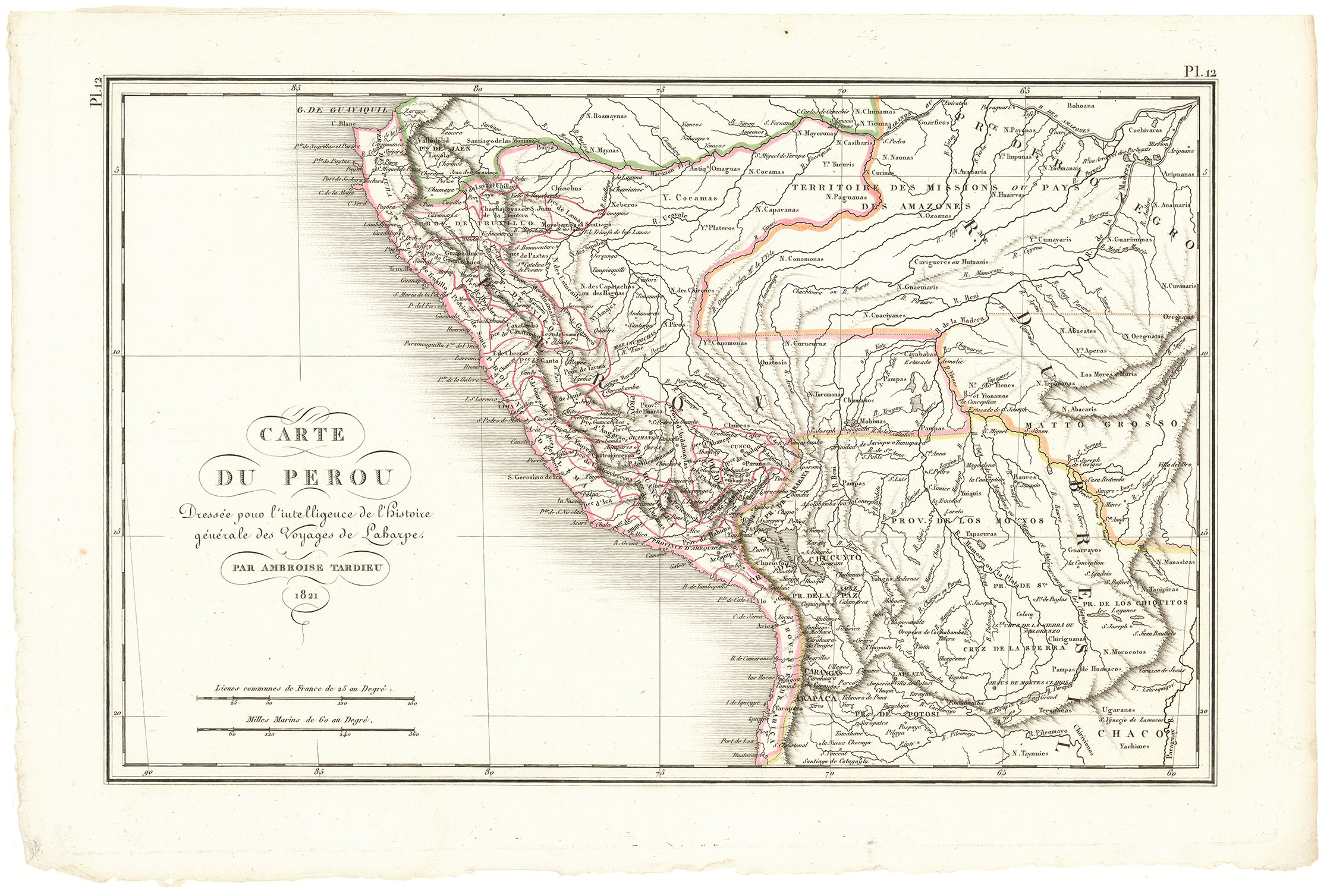 Carte du Perou. (Peru)