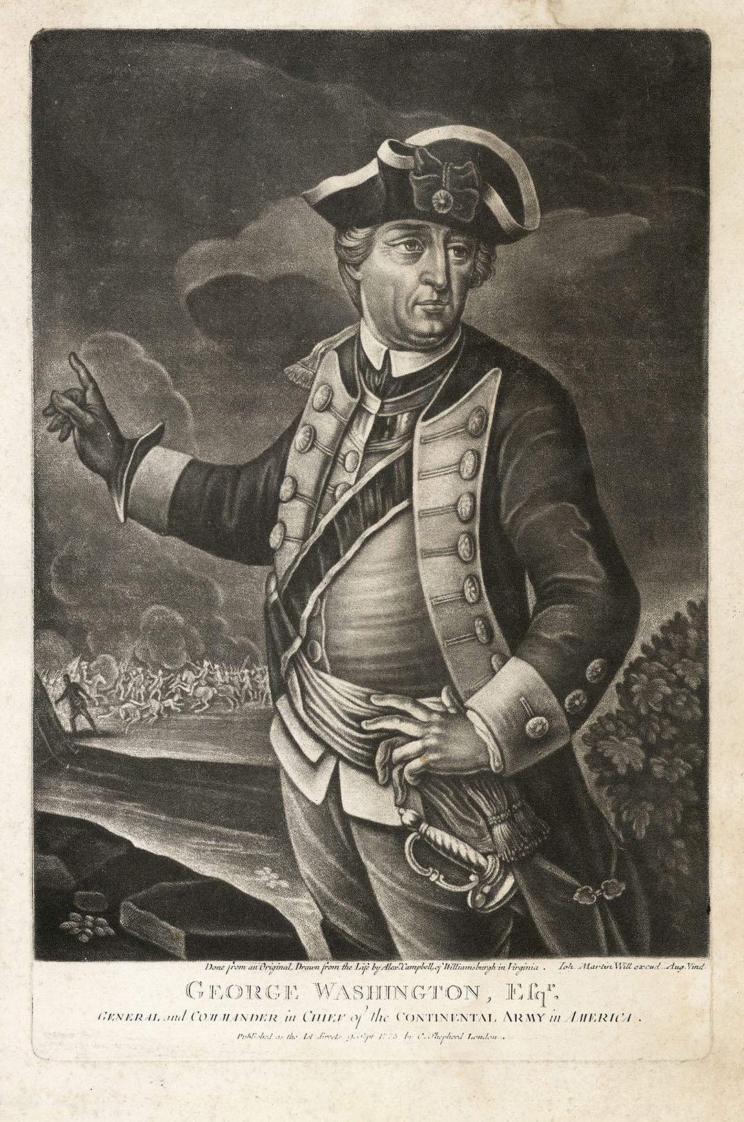 George Washington, Esqr. : General and Commander in Chief of the continental Army in America.