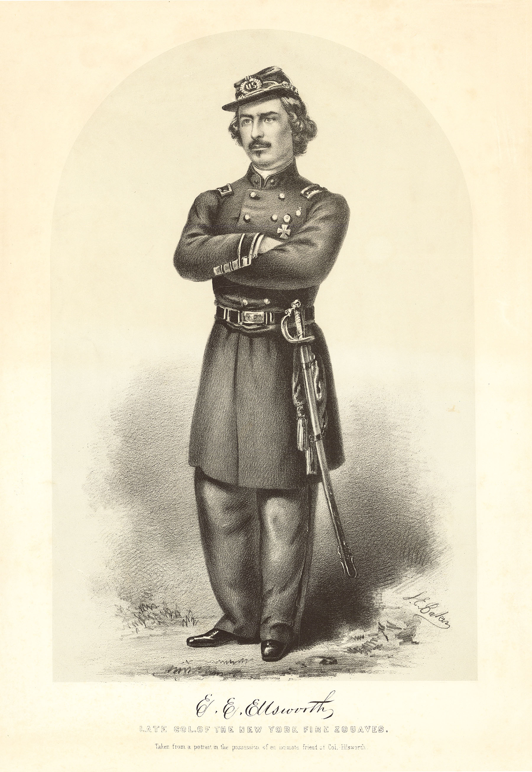 E.E. Ellsworth : Late Col. of the New York Fire Zouaves.