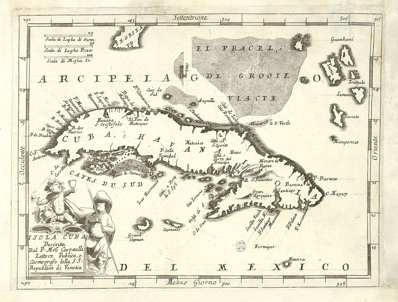 Isola Cuba Descritta dal P. Mro. Coronelli Lettore Publica e Cosmografo della S.S. Republica di Venetia