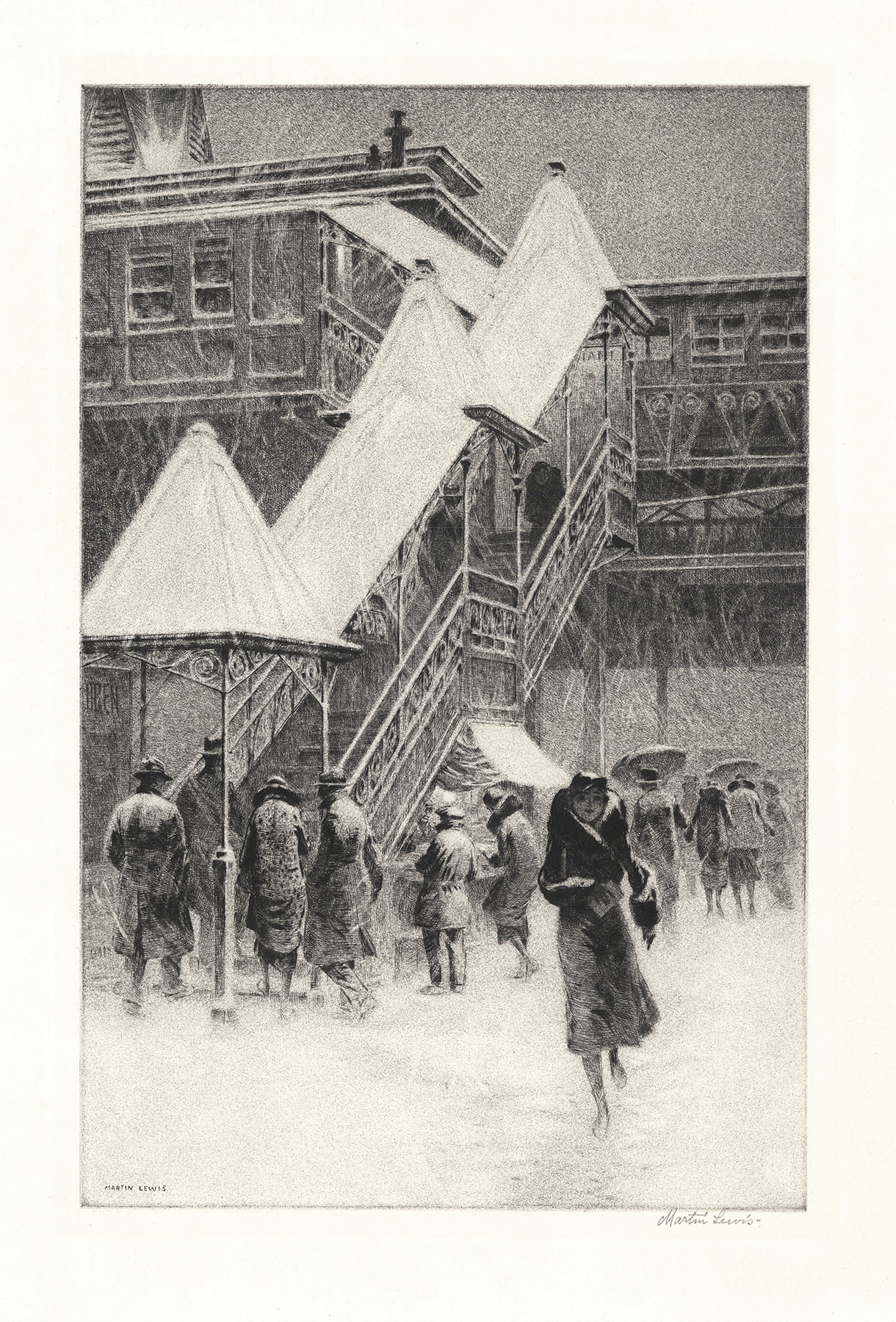 Snow on the "El."