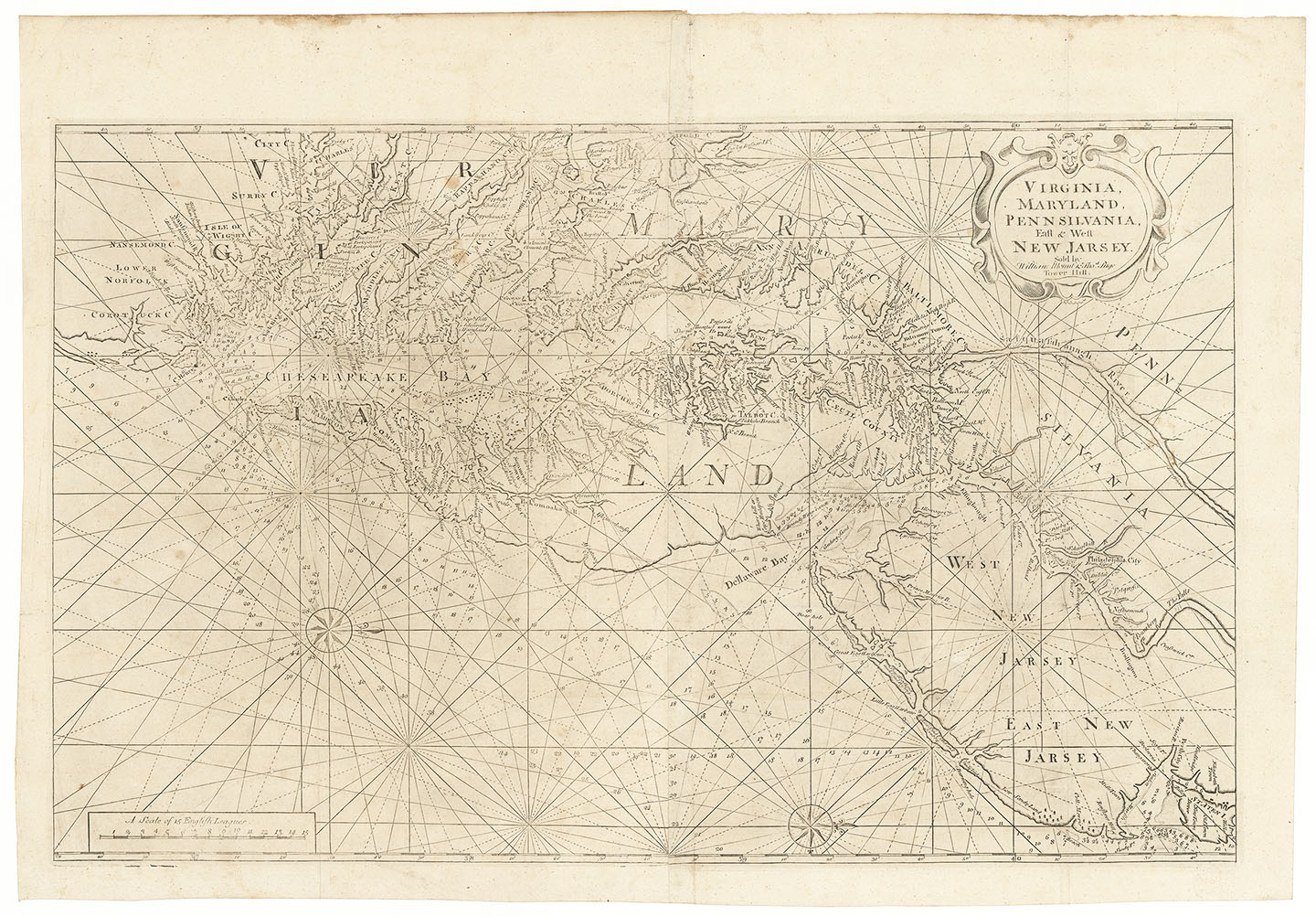 Virginia, Maryland, Pennsilvania, East & West Jarsey.