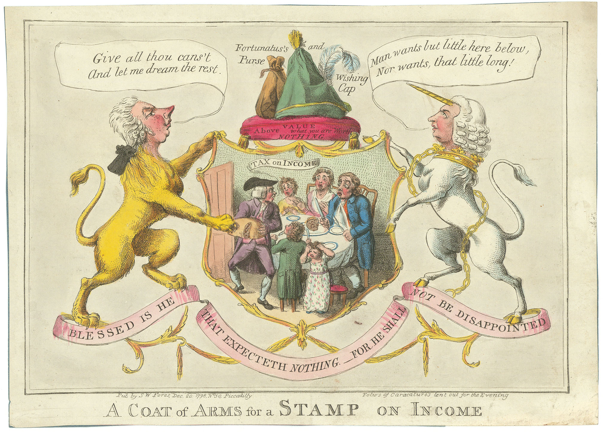 A Coat of Arms for a Stamp on Income