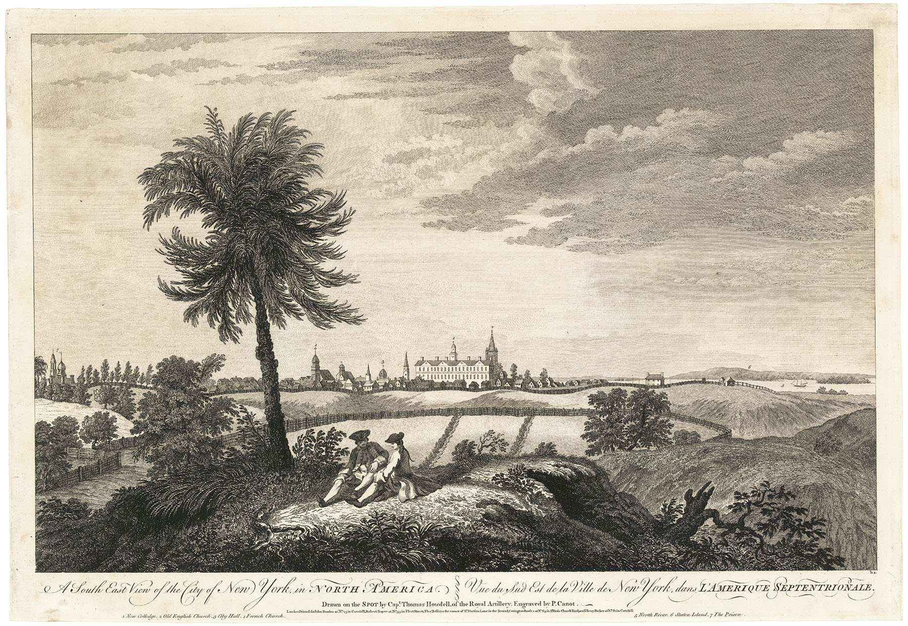 South East View of the City of New York in North America.