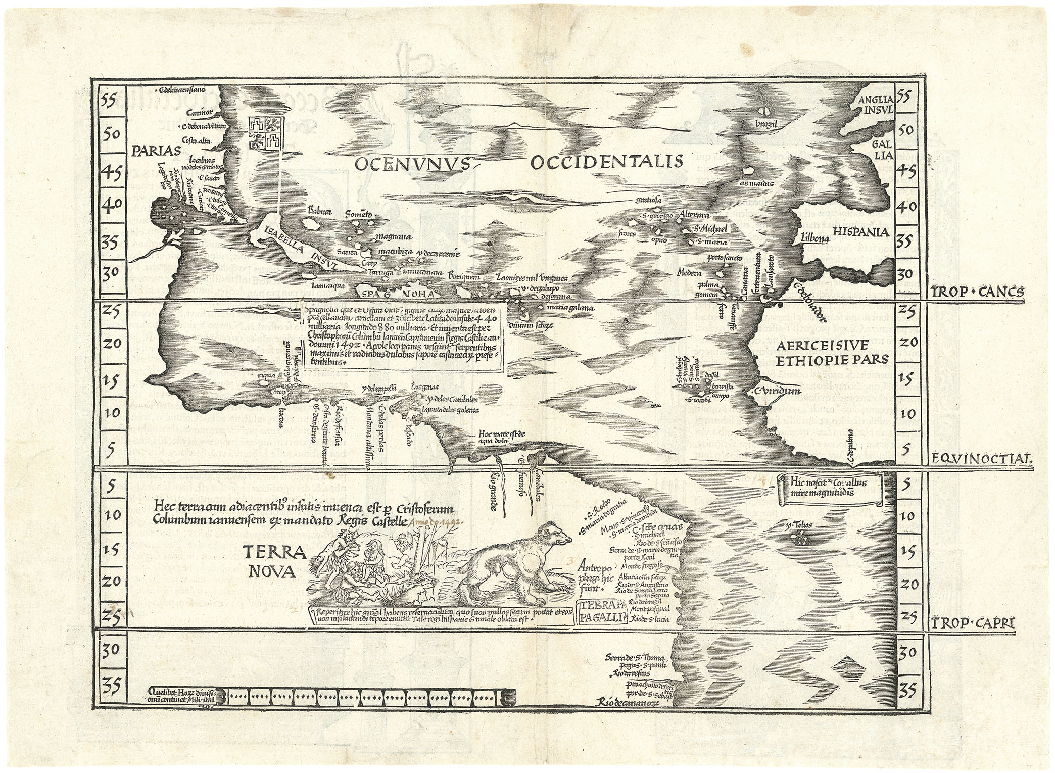 Oceani Occidentalis Seu Terrae Novae Tabula.
