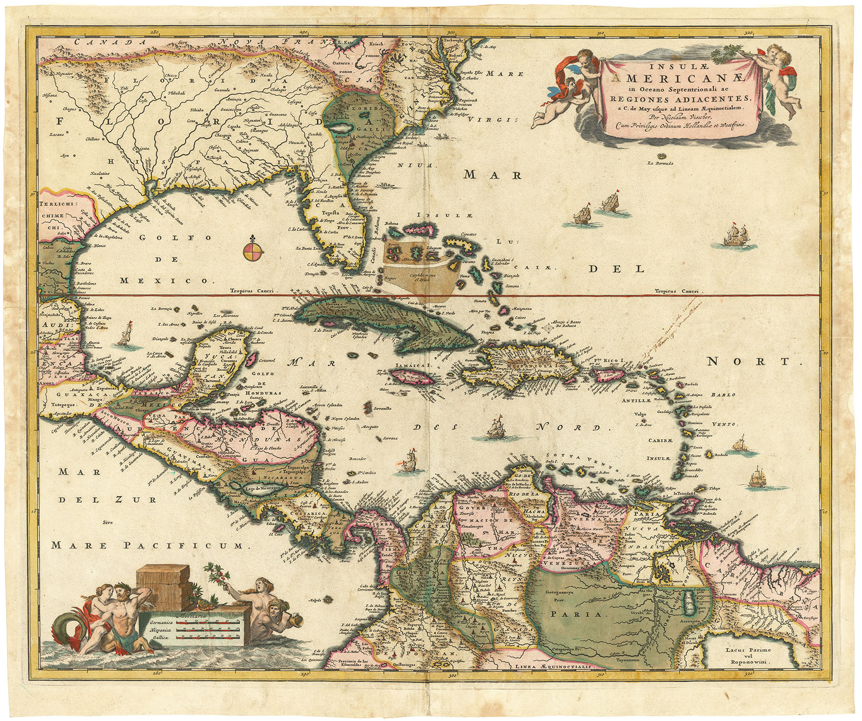 Insulae Americanae in Oceano Septentrionali ac Regiones Adjacentes,