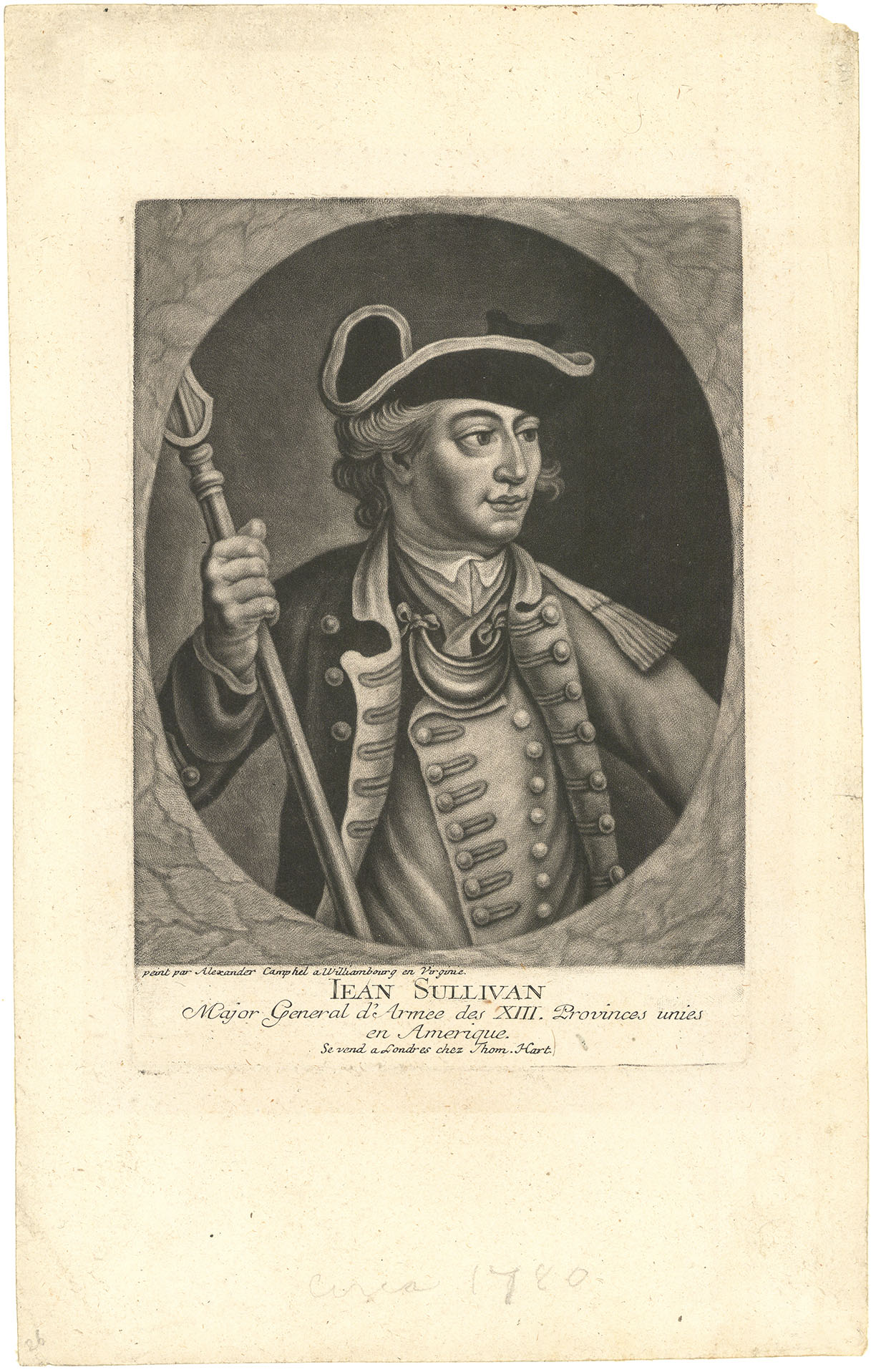 Jean Sullivan, Major General d'Armee des XIII, Provinces unies en Amerique.