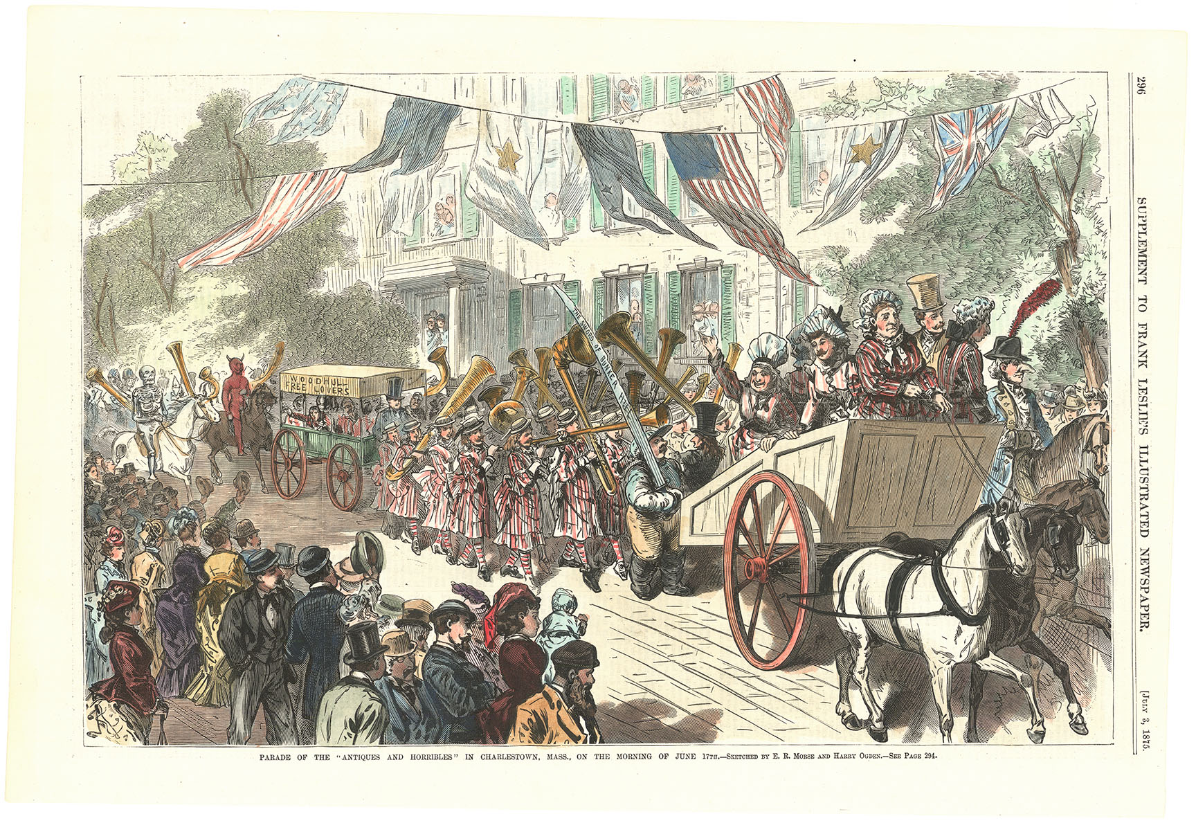 Parade of the "Antiques and Horribles" in Charlestown, Mass., on the Morning of June 17th