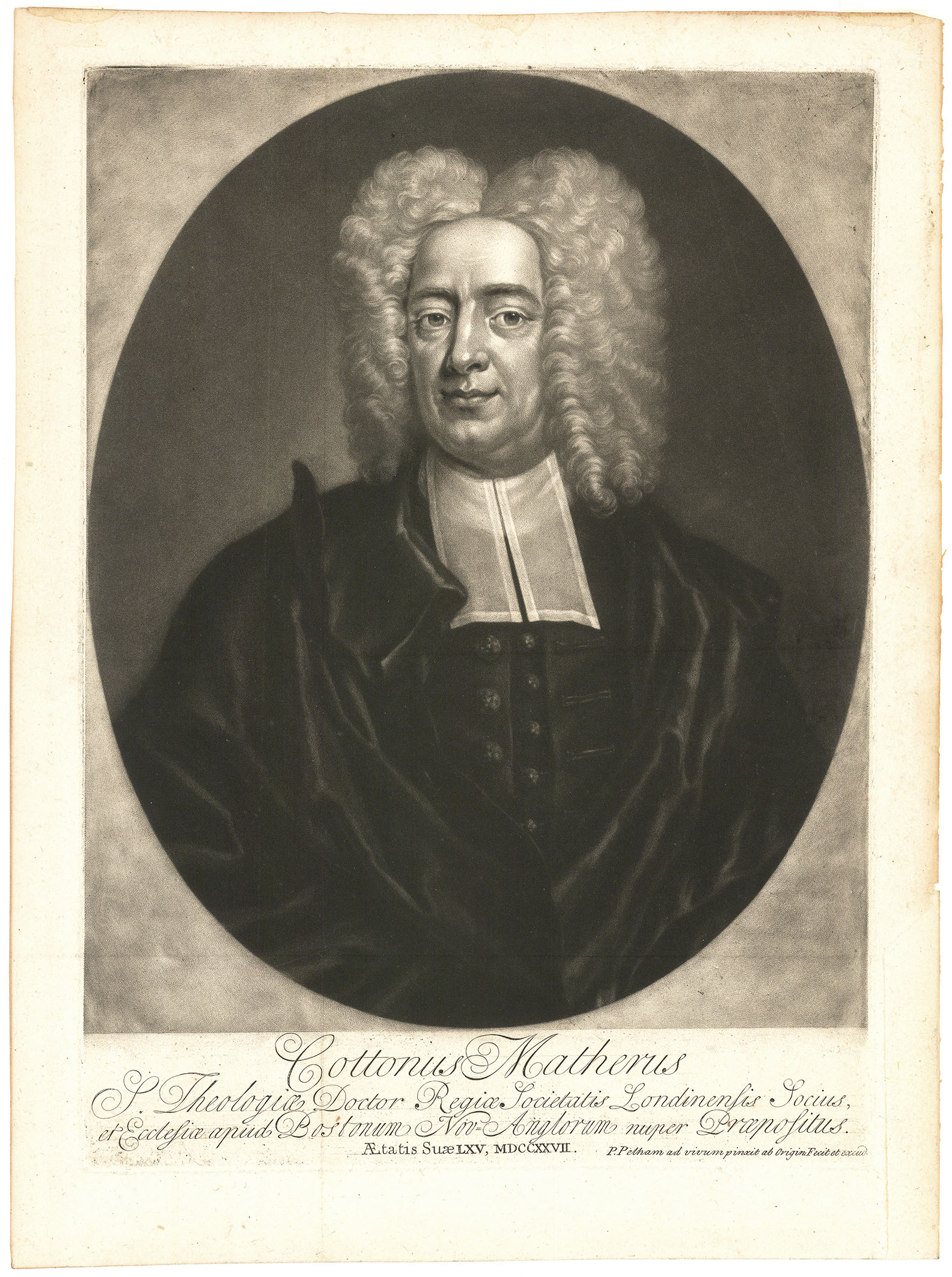 Cottonus Matherus : S. Theologiae Doctor Regice Societatis Londinensis Socius, : et Ecdesice apud Bostonum Nov=Anglorum nuper Praepositus.
