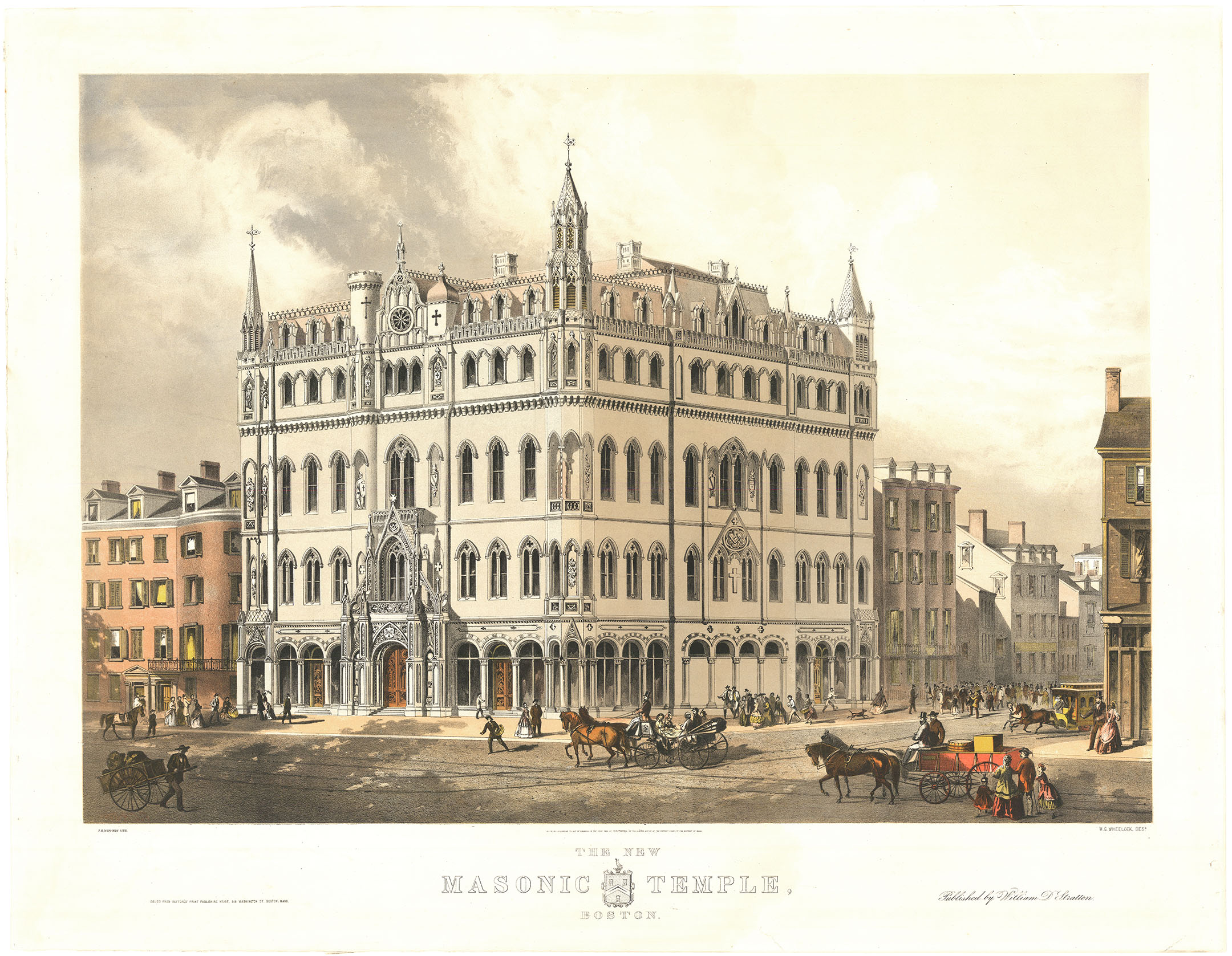 The New Masonic Temple, Boston.