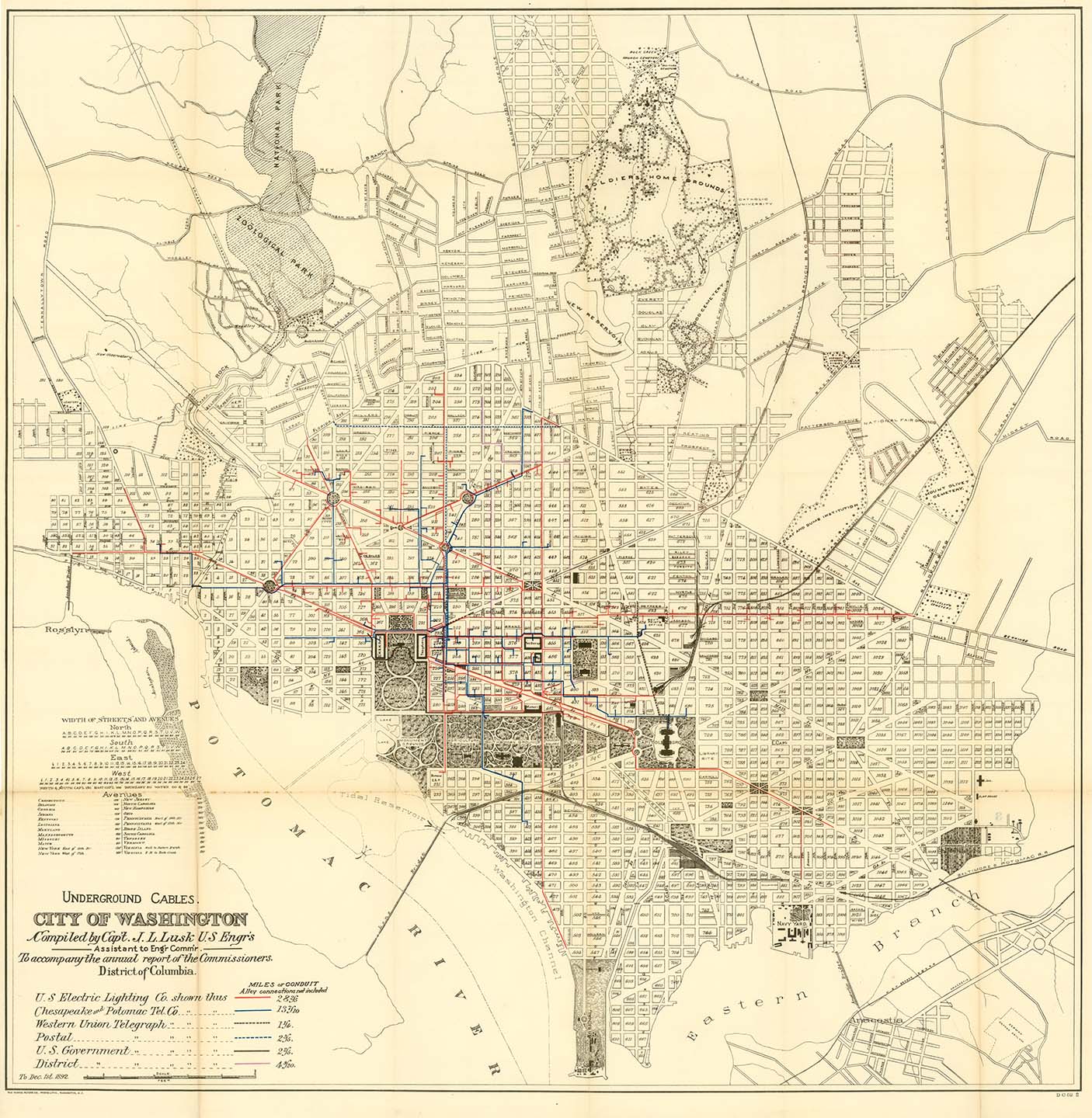 Underground Cables, City of Washington.