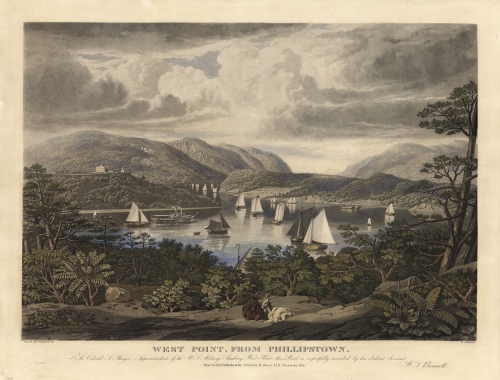 West Point, From Phillipstown.  To Colonel S. Thayer Superintendent of the U.S. Military Academy, West Point, This Print is Respectfully inscribed by his obedient Servant W. J. Bennett.