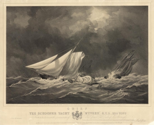Grief. The Schooner Yacht "Wyvern", R.Y.S., 205 Tons.