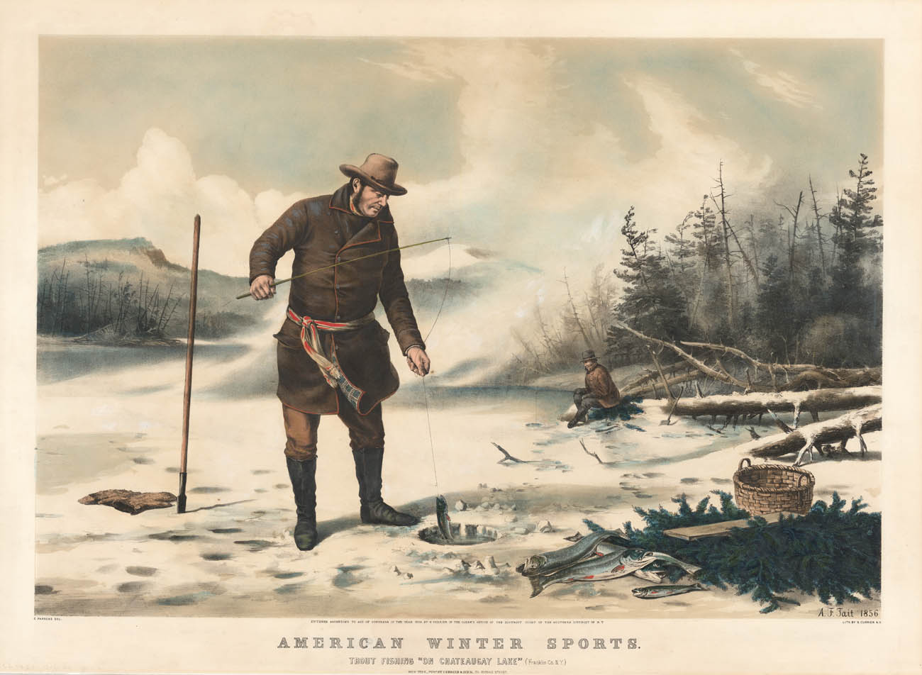 American Winter Sports. : Trout Fishing "On Chateaugay Lake" (Franklin Co. N. Y.).