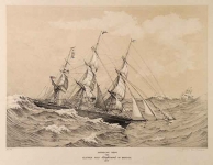 Clipper Ship Staghound of Boston, 1851.  American Ships VIII.