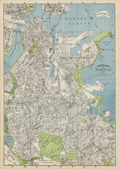 Indexed Map of Boston.