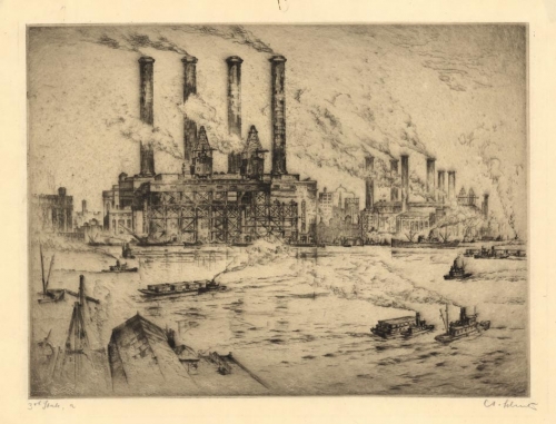 Brooklyn Edison Plant.  (Third state).