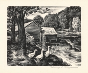 Mill with geese (untitled).