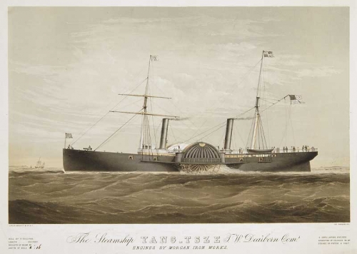 Steamship Yang-Tsze T. W. Dearborn Com. The, : Engines by Morgan Iron Works. [Two columns one four lines one three lines]