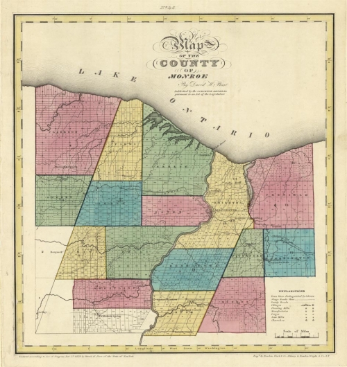Map of the County of Monroe.