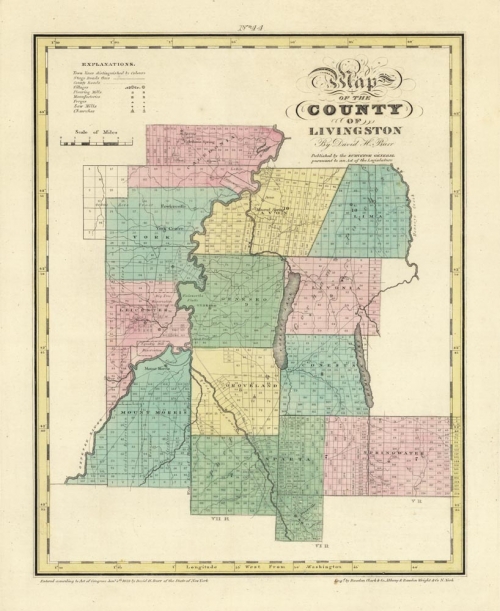 Map of the County of Livingston.