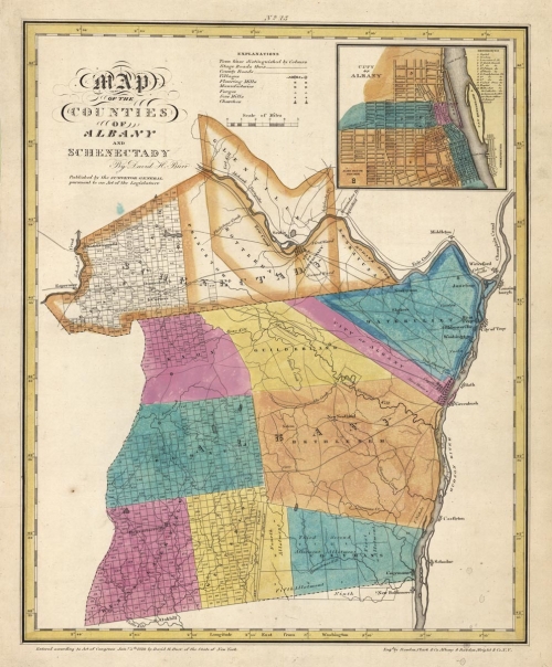 Map of the Counties of Albany and Schenectady.