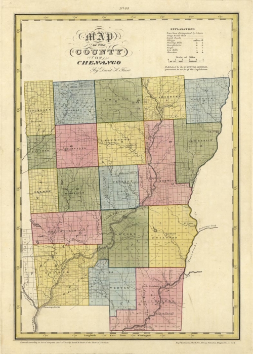 Map of the County of Chenango.