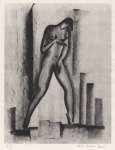 Female Figure with Architectural Objects.  [Untitled.]