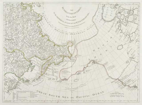 Russian Discoveries, from the Map Published by the Imperial Academy of St. Petersburg. The,