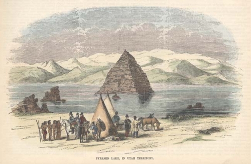 Pyramid Lake, in Utah Territory.