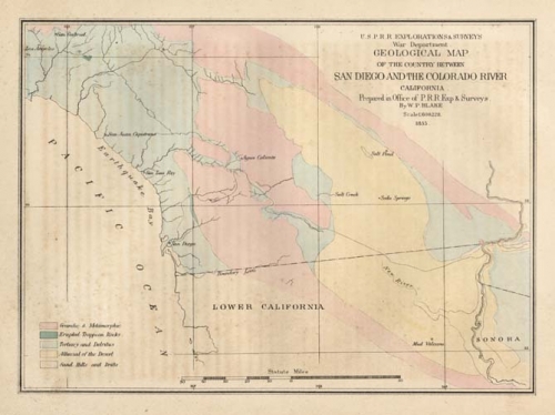 Geological Map of the Country Between San Diego and the Colorado River California.