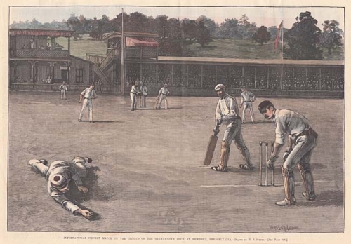 International Cricket Match on the Ground of the Germantown Club at Nicetown, Pennsylvania.
