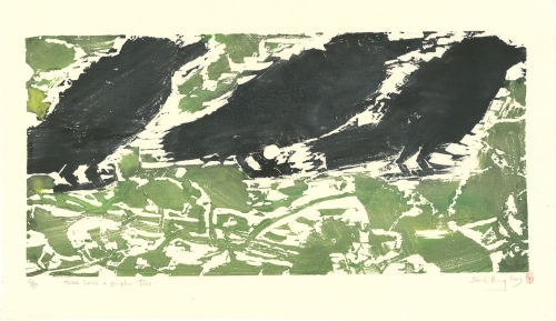 Three Crows and Ginko Tree.