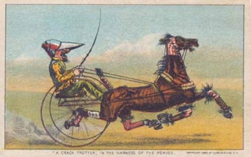 "A Crack Trotter," in the Harness of the Period.
