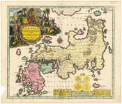 Regni Japoniae Nova Mappa Geographica, ex indigenarum observationibus delineata ab Engelberto Kaempfero...