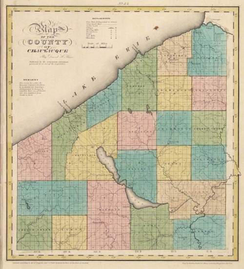 Map of the County of Chautauque.