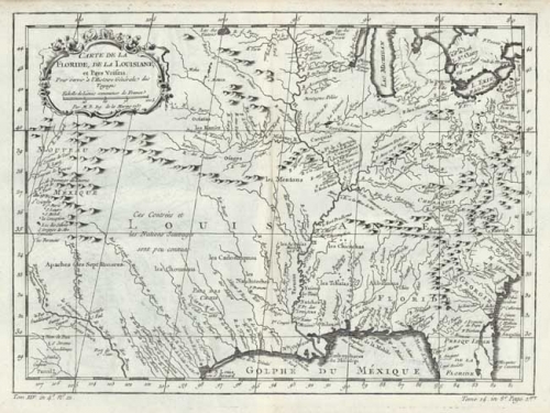 Carte De La Floride  De La Louisiane Et Pays Voisins.