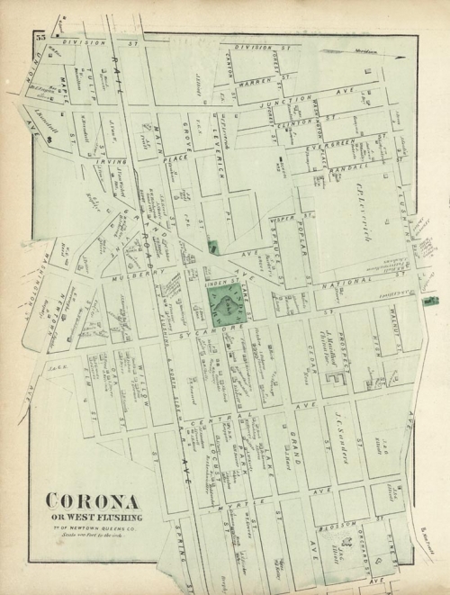 Corona or West Flushing.  Tn. of Newtown.  Queens Co.