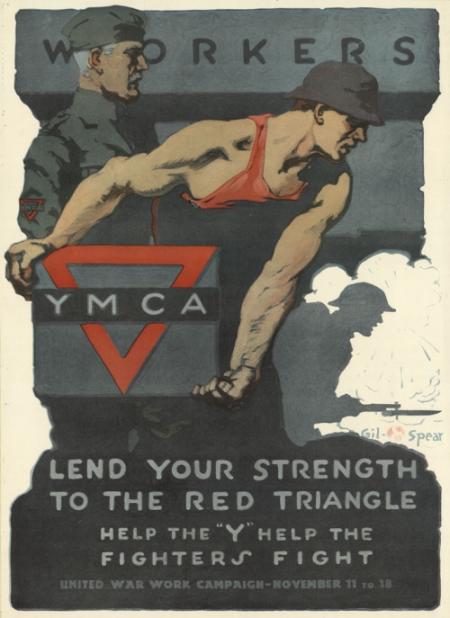 Workers Lend your Strength to the Red Triangle : Help the "Y" Help the Fighters Fight. : United War Work Campaign - November 11 to 18.