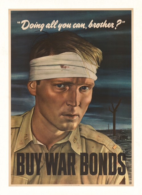 "Doing all you can brother?"  Buy War Bonds.