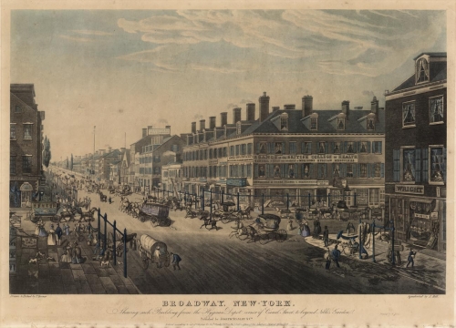 Broadway, New-York. : Shewing each building from the Hygeian Depot corner of Canal Street, to beyond Niblo's Garden.