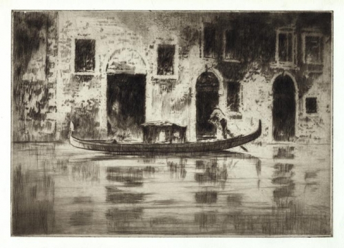Gondola for Hire, Venice. (untitled).