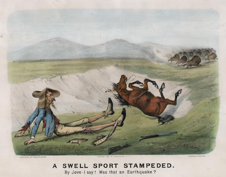 A Swell Sport Stampeded. : By Jove - I Say! Was that an Earthquake?