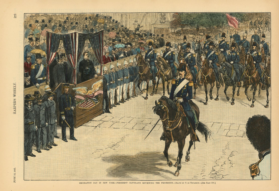 Decoration Day in New York - President Cleveland Reviewing the Procession.