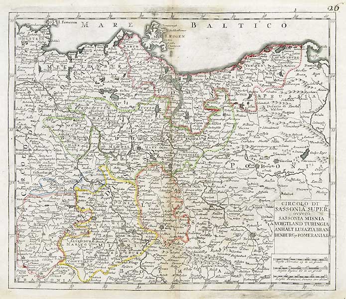 Circolo di Sassonia Superre ovvero Sassonia Misnia Voigtland Turingia Anhalt Lusazuabran Denburg, e Pomerania &.
