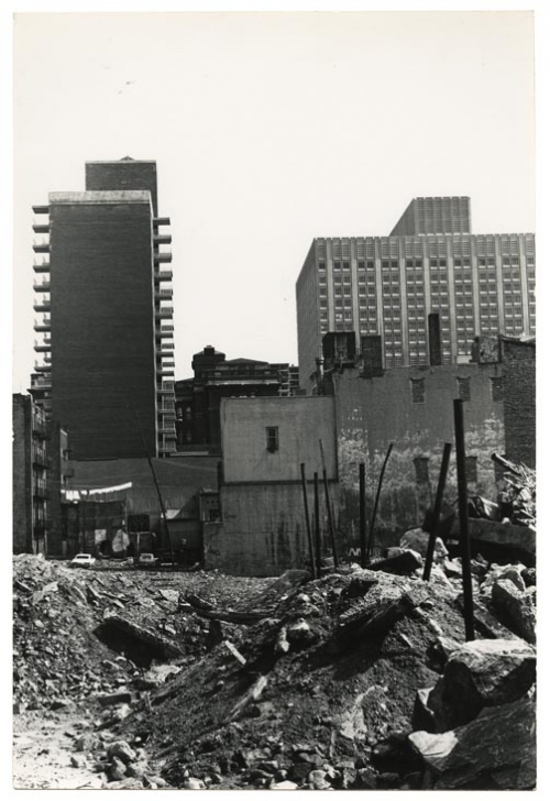 Demolition Rubble, Tenements, Modern Buildings in East 20's (NYC)
