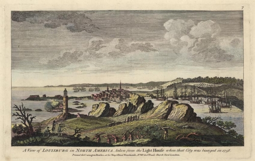 A View of Louisburg in North America, taken from the Light House when that City was Besieged in 1758.