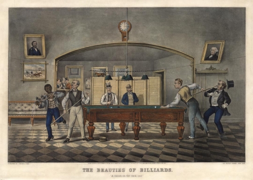 Beauties of Billiards. The, : "A Carom on the Dark Red."